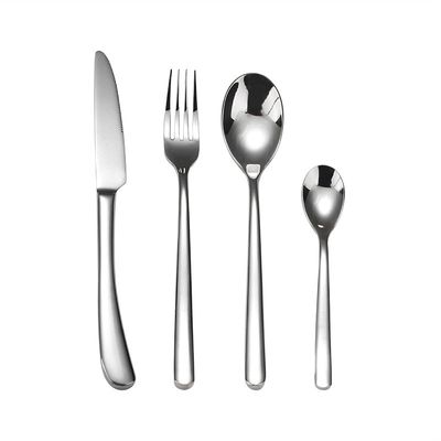 Silverware Set Stainless Steel Flatware Sets Nice Weight Heavy Wedding Kitchen Halloween Cutlery Utensils 24 Piece Tableware Set Service for 6 Include Knifes Teaspoons Forks and Spoons