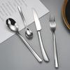Silverware Set Stainless Steel Flatware Sets Nice Weight Heavy Wedding Kitchen Halloween Cutlery Utensils 24 Piece Tableware Set Service for 6 Include Knifes Teaspoons Forks and Spoons view 4