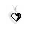 SHEIL Pet Memorial Jewelry Carved Dog/Cat in My Heart Stainless Steel Cremation Necklace Hold Ashes for Animal Keepsake Urn Pendant view 1