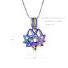SHEIL Stainless Steel Lotus Cremation Locket Necklace for Ashes of Human Pet Keepsake Memorial Urn Jewelry Pendant view 2