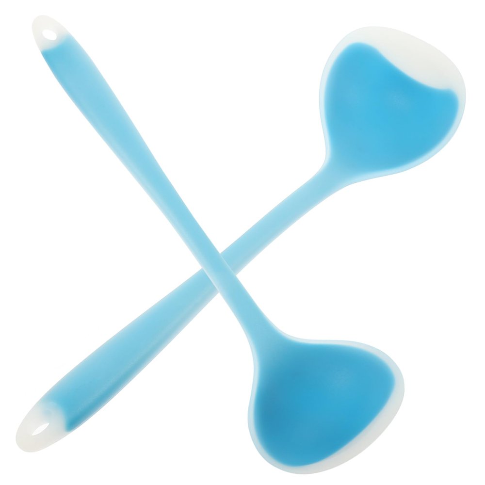 Luxshiny 2pcs Soup Ladles Multi-function Cooking Spoons for Daily Use - Kitchen Utensils Transparent for Serving Soups and Sauces