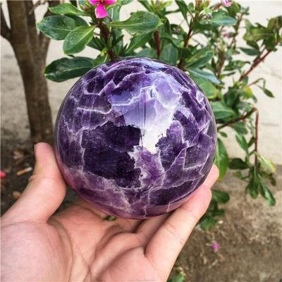 1PCS Natural Dream Amethyst Ball Polished Globe Crystal Home Decoration Exquisite Gift,Amethyst Crystal,70-80mm