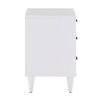 Inspire Q 3-Drawer Modern Wood & Metal Nightstand in White/Natural view 4