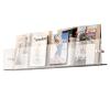 ZIMGOD Transparent Magazine Rack, Wall Mount Magazine Holder Stand, Document Catalog Book Storage Stand Organizer, Eye-catching Pamphlet Holders (Size : 100cm/39.4") view 1