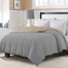 300 GSM Soft Microfiber Reversible Down Alternative Comforter Silver/Beige Emperor King (108 x 116) Inches view 2