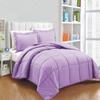 Dainty Homes -11 Pieces Dual Ruffle Bed Spread,Comforter,Sheet Set, and Bed Runner with Cushion Cover 100% Egyptian Cotton 600-TC- King Size 15" Deep Pocket (Solid Lavender) view 3