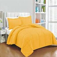 Dainty Homes -11 Pcs. Scrumptious Multi Ruffle Bedspread,Comforter,Sheet Set with 4 Piece Cover 100% Egyptian Cotton 600-TC- Twin XL Size 25" Deep Pocket (Solid Yellow)