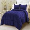 Dainty Homes -11 Pcs. Luxury Multi Ruffle Bedspread,Comforter,Sheet Set, and Bed Runner with Cushion Cover 100% Egyptian Cotton 600-TC- Full XL Size 20" Deep Pocket (Solid Royal Blue) view 1