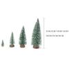 10Pcs Christmas Bottle Brush Pine Tree, Mini Sisal Snow Frost Trees with Wood Base for Village Holiday Party XmasTable Top Decor view 4