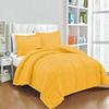 Dainty Homes -11 Pieces Dual Ruffle Bed Spread,Comforter,Sheet Set, and Bed Runner with Cushion Cover 100% Egyptian Cotton 600-TC- Cal-King Size 20" Deep Pocket (Solid Yellow) view 3