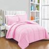 Dainty Homes -11 Pieces Dual Ruffle Bed Spread,Comforter,Sheet Set, and Bed Runner with Cushion Cover 100% Egyptian Cotton 600-TC- Twin Size25 Deep Pocket (Solid Pink) view 3