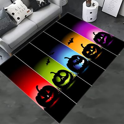 Halloween Rug, Halloween Decorative, Halloween Decor, Pumpkins Rug, Scary Decor, Scary Pumpkins C945 (70x110)=180x280cm
