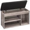HOOBRO Shoe Storage Bench with Padded Cushion, Entryway Bench with Flip-Open Storage Box and Adjustable Shelf, Shoe Rack with Hidden Compartment, for Entryway, Living Room, Greige BG40HX01 view 1