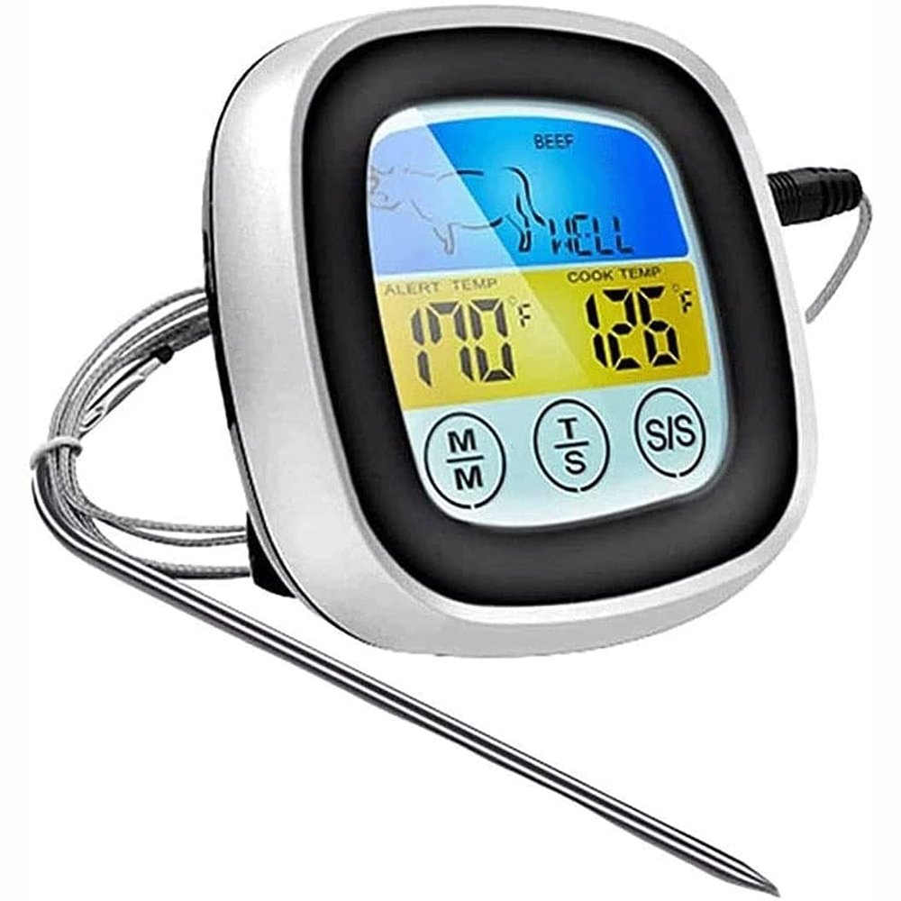 Feiyx Meat Thermometer Digital Instant Read Food Thermometer Grill, Smoker, BBQ, Kitchen, Oven, Candy Thermometer for Grill Candy Kitchen BBQ Smoker Oven Oil Milk Yogurt