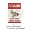 QHOVPA Farm Yard Sign Lawn Sign Metal Sign, Funny Beware Duck Shit Everywhere Sign for Home Farmhouse or Business Use 8x12 inches Signage view 2