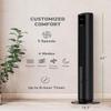 HOLMES 42" Digital Tower Fan with Accent Light, ClearRead Display, High/Low Brightness Level, 90 Oscillation, 5 Speeds, 4 Modes, 8-Hour Timer, Home, Bedroom or Office, Remote Control, Matte Black view 3