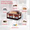Farmhouse Cartoon Fat Chef Storage Basket Waterproof Cube Storage Bin Organizer with Handles, Retro Black White Plaid Collapsible Storage Cubes Bins for Clothes Books Toys 15"x11"x9.5" view 2