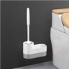 NIUBB Toilet Brush and Holder Toilet Bowl Brush 360 Degree Cleaning Toilet Bowl Brush Long Handle Soft Hair Wall-Mounted Household Toilet Cleaning Kit Deep Cleaning Every Corner (Color : Gray) view 1