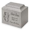 Mist Gray Hummingbird Cremation Urn - Personalized Memorial - Classic Cultured Marble Vault Style Urn - 210 Cubic Inch Capacity - Customized Urns for Ashes for People up to 200 Pounds view 1