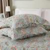 XXRBB Quilted Bedspreads 3-Pieces Soft Microfiber Coverlet with 2 Pillowcases, Floral Pattern, 230X250 Cm,1 view 3