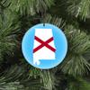 Alabama Christmas Ornament - Frosted Edge Design Featuring and State Flag and Map Composite Graphic - 2026 Hanging Acrylic Disc Decoration for Tree - Unique and Home Decor view 2