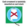 Alabama Christmas Ornament - Frosted Edge Design Featuring and State Flag and Map Composite Graphic - 2026 Hanging Acrylic Disc Decoration for Tree - Unique and Home Decor view 4