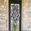 BEAUTIFUL Everyday Wreath, Winter Spring Summer, Brown Plaid Cream Blue Deco Mesh Front Door Wreath, Door Hanger, Country Home, Beach, Farmhouse Decoration, Porch Sign view 4