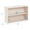 ECR4Kids Streamline 2-Shelf Storage Cabinet, 24in, Kid's Bookshelf, White Wash view 3