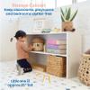 ECR4Kids Streamline 2-Shelf Storage Cabinet, 24in, Kid's Bookshelf, White Wash view 4