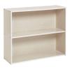 ECR4Kids Streamline 2-Shelf Storage Cabinet, 30in, Kid's Bookshelf, White Wash view 1
