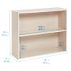 ECR4Kids Streamline 2-Shelf Storage Cabinet, 30in, Kid's Bookshelf, White Wash view 3