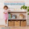 ECR4Kids Streamline 2-Shelf Storage Cabinet, 30in, Kid's Bookshelf, White Wash view 4