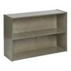ECR4Kids Streamline 2-Shelf Storage Cabinet, 24in, Kid's Bookshelf, Grey Wash view 1