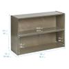 ECR4Kids Streamline 2-Shelf Storage Cabinet, 24in, Kid's Bookshelf, Grey Wash view 3