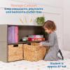 ECR4Kids Streamline 2-Shelf Storage Cabinet, 24in, Kid's Bookshelf, Grey Wash view 4