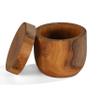 Bare Decor Spezia Teak Spice Bowl with Magnet Top Lid view 2