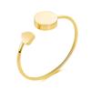 SHEIL High Polished 316L Stainless Steel Blank Round Box Cremation Jewelry for Ashes Memorial Urn Bangle for Women Girls - Engravable view 1