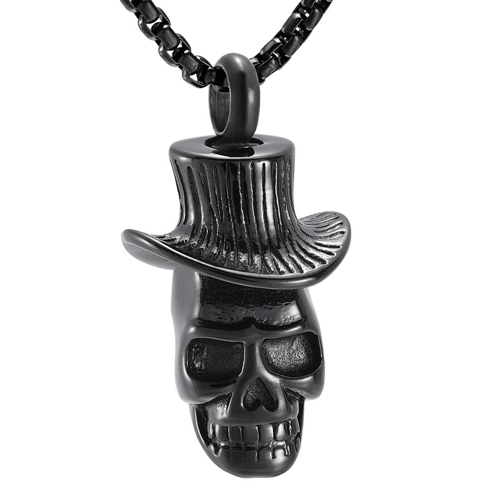 SHEIL Cremation Pendants for Ashes for Men Keepsake Urn Necklace Memorial Jewelry Stainless Steel