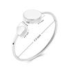 SHEIL High Polished 316L Stainless Steel Blank Round Box Cremation Jewelry for Ashes Memorial Urn Bangle for Women Girls - Engravable view 2