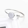 SHEIL High Polished 316L Stainless Steel Blank Round Box Cremation Jewelry for Ashes Memorial Urn Bangle for Women Girls - Engravable view 3