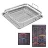 2 pieces air fryer basket for oven Air Fryer Magnetic Cheat Sheet Set tray and grease trap set bacon rack for oven crisper for french fried/frozen food (silver + black) view 1