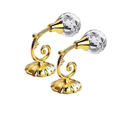 2Pc Crystal Curtain Hooks Curtain Buckle Wall Holdbacks Decorative Tiebacks Crystal Ball Hooks Holdback Tassel Wall Tie Hanger,A