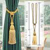 1Pc Tassel Tieback Curtain Accessories Polyester Hanging Ball Curtains Holder Buckle Rope Home Decor Tassels Fringe Curtain Tie,Green,2Pcs view 4