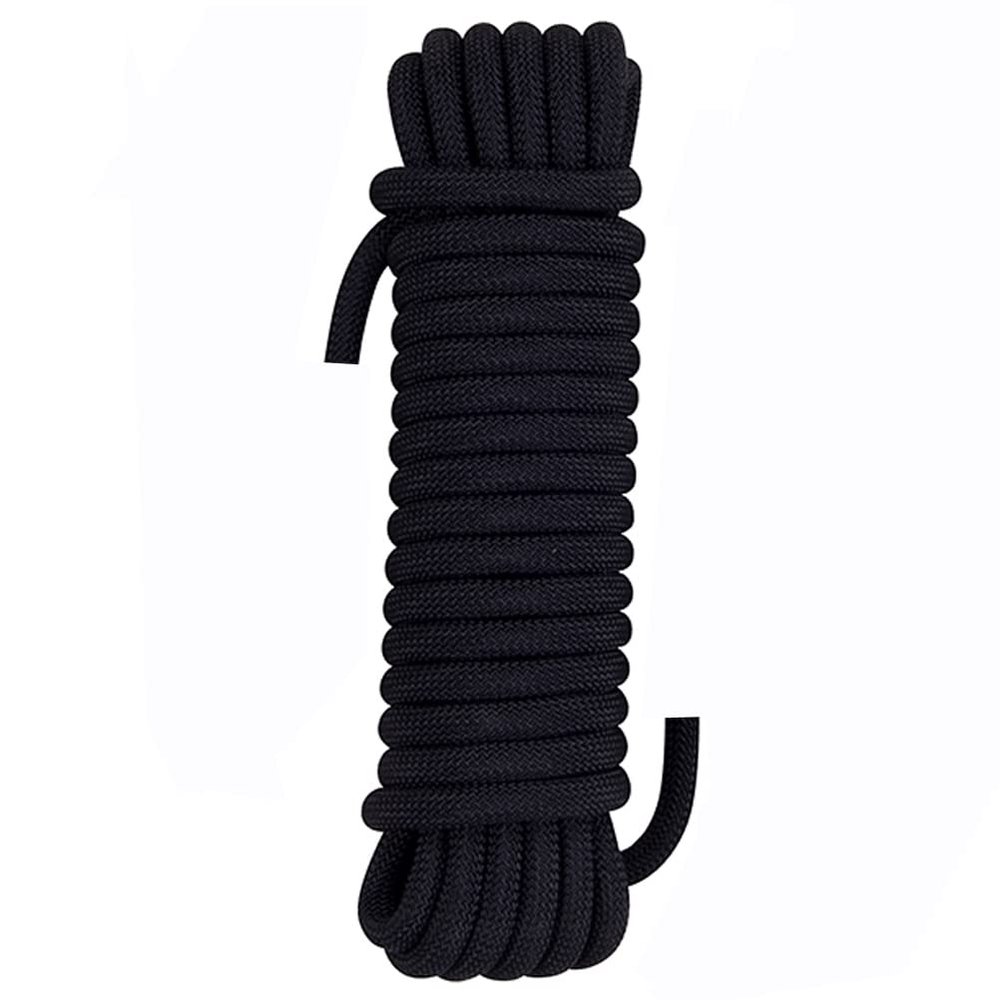 Aoneky Outdoor 10mm 65ft Static Utility Rope, Heavy Duty Polyester Rope for Pulling, Rigging, Tree Work & Hunting, Gym Fitness, 2000LB Tensile Strength, Black