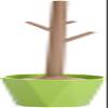 NIUBB Toilet Brush and Holder Toilet Brush Branch Shape Toilet Brush Fashion Bathroom Accessories Plastic Toilet Brush Holder Long Handle Easy to Clean Green Red Yellow Deep Cleaning Every Corner view 4