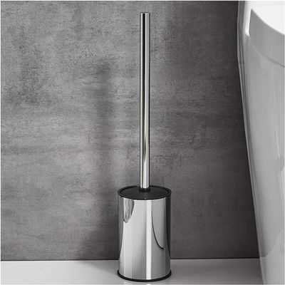 NIUBB Toilet Brush and Holder Stainless Steel Toilet Brush with Base and Cover Floor-to-Ceiling Modeleasy to Store Toilet Brush That Does Not Take Up Space Deep Cleaning Every Corner (Color : C)