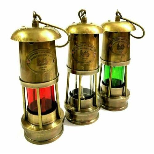 Brass Minor Lamp Nautical Marine Ship Oil Lantern Small Oil Lamp Hanging Lantern Outdoor Lighting Home Decorative Christmas