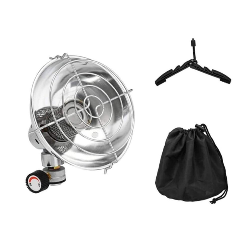 Portable Heaters, Portable Gas Heater Mini Camping Tent Warmer Propane Butane Heating Stove with Stand Storage Bag Space Heater
