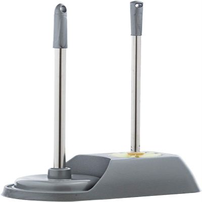 NIUBB Toilet Brush and Holder Combination of Long-Handled Toilet Plunger and Toilet Brush Has a Stable Base for Cleaning Sinks Drains and Toilets Deep Cleaning Every Corner (Color : Gray)