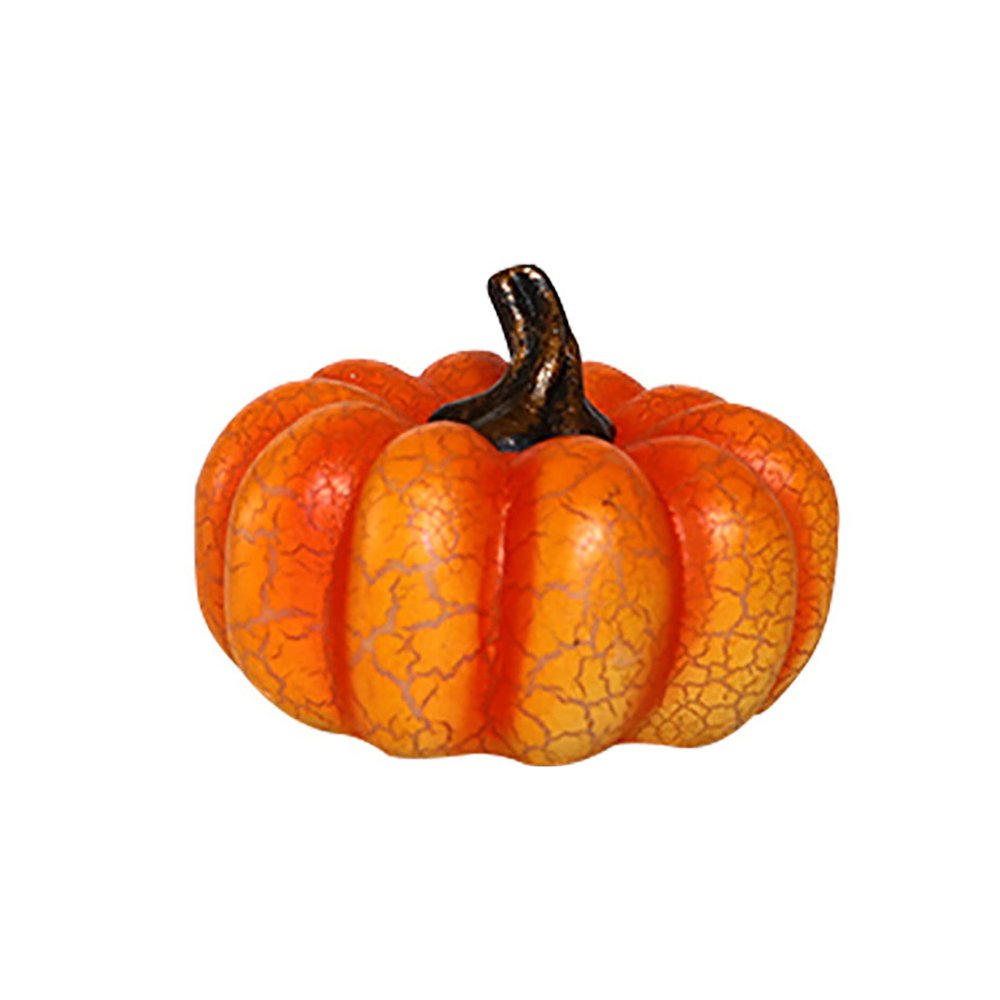 Halloween LED Pumpkin Lights Artificial Pumpkins Fall Harvest Simulation Pumpkins Decor Battery Operated Flame Pumpkin Decoration 3D Lighted Pumpkin Jack-O-Lantern Light Up Pumpkin Figurine (1PCS, C)